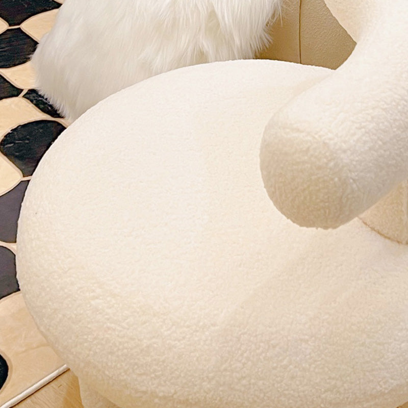 Wool Slipper Chair Modern Armless Slipper Chair for Living Room, Bedroom