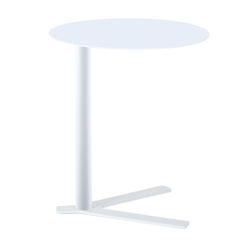 Round Metal Side Table 18"L X 18"W X 22"H Metal Pedestal Side End Snack Table