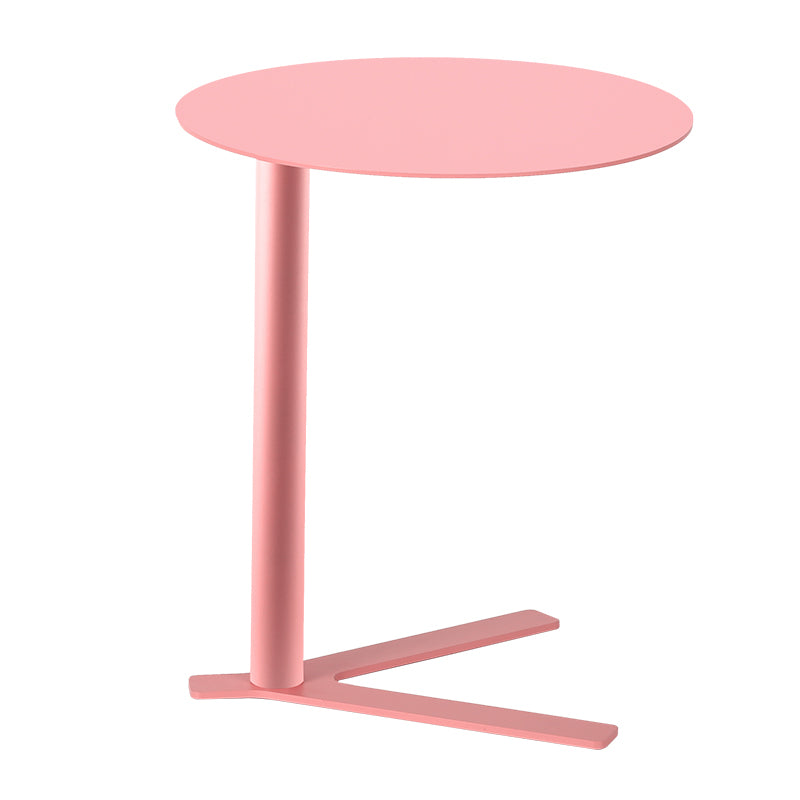 Round Metal Side Table 18"L X 18"W X 22"H Metal Pedestal Side End Snack Table