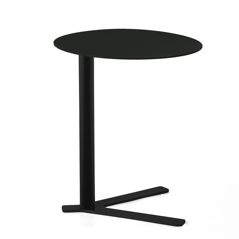 Round Metal Side Table 18"L X 18"W X 22"H Metal Pedestal Side End Snack Table
