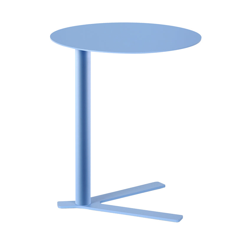 Round Metal Side Table 18"L X 18"W X 22"H Metal Pedestal Side End Snack Table