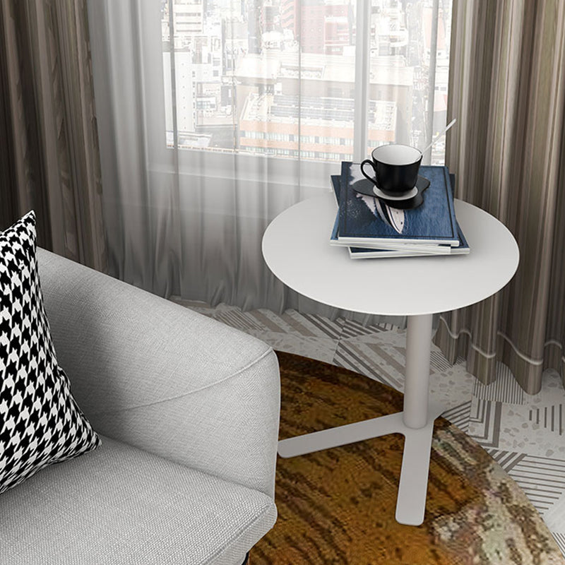 Round Metal Side Table 18"L X 18"W X 22"H Metal Pedestal Side End Snack Table