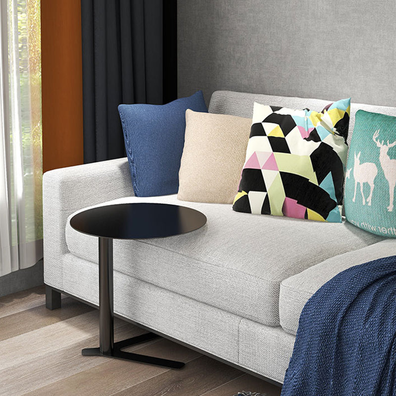 Round Metal Side Table 18"L X 18"W X 22"H Metal Pedestal Side End Snack Table