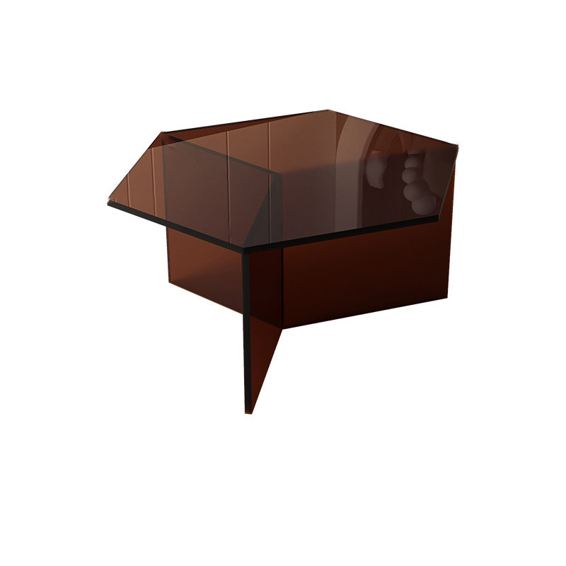 Acrylic Clear Coffee Table Modern Cocktail Table for Living Room