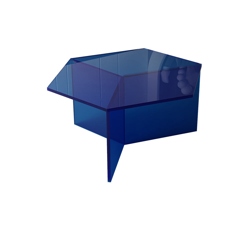 Acrylic Clear Coffee Table Modern Cocktail Table for Living Room