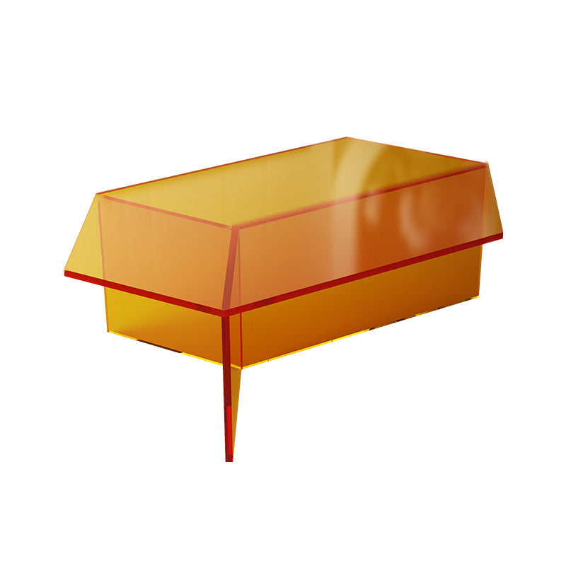 Acrylic Clear Coffee Table Modern Cocktail Table for Living Room