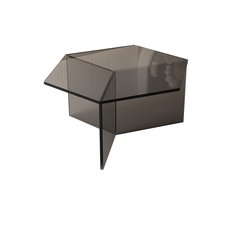 Acrylic Clear Coffee Table Modern Cocktail Table for Living Room