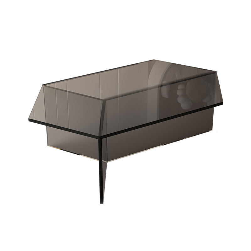 Acrylic Clear Coffee Table Modern Cocktail Table for Living Room