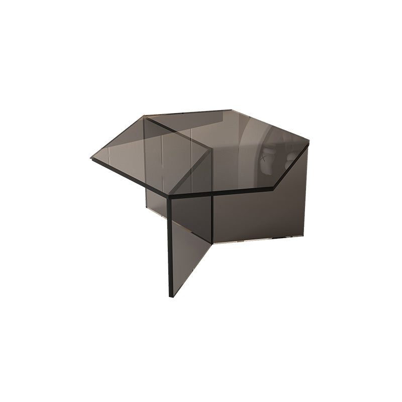Acrylic Clear Coffee Table Modern Cocktail Table for Living Room
