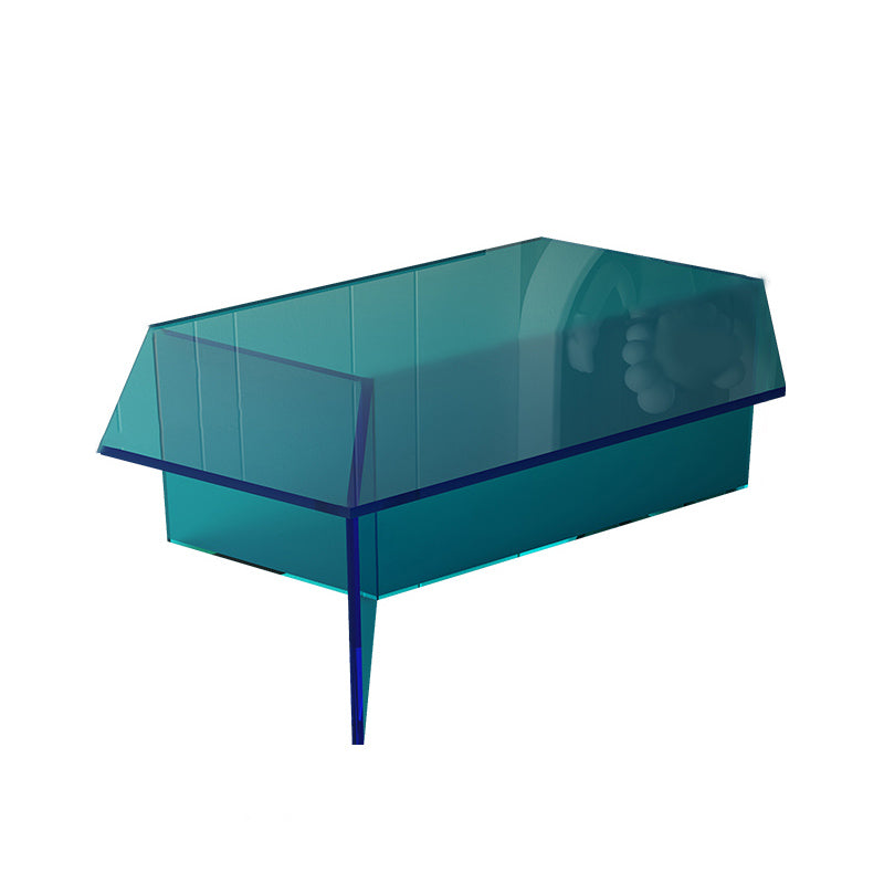 Acrylic Clear Coffee Table Modern Cocktail Table for Living Room