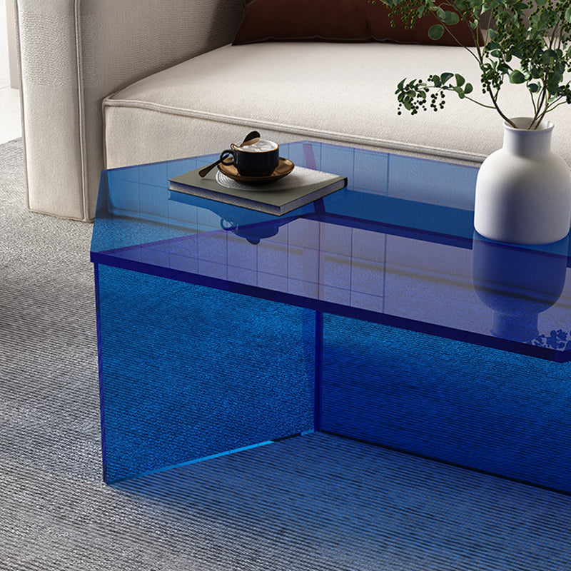 Acrylic Clear Coffee Table Modern Cocktail Table for Living Room