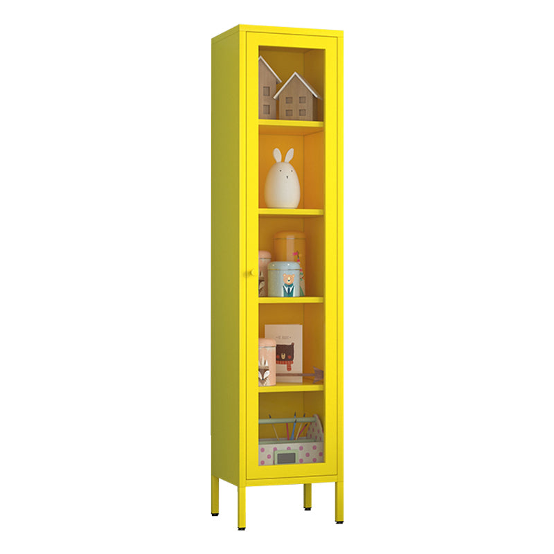 70.87"H Bookshelf Scandinavian Bookcase for Home Office with Door