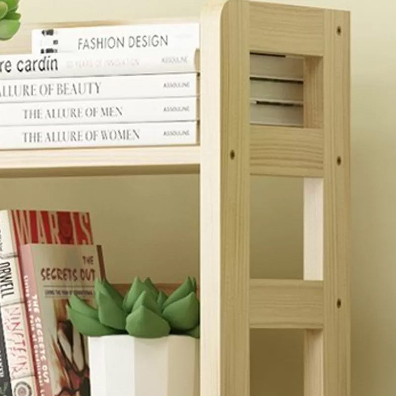 Modern Style Open Bookshelf Solid Wood Etagere Shelf Bookcase