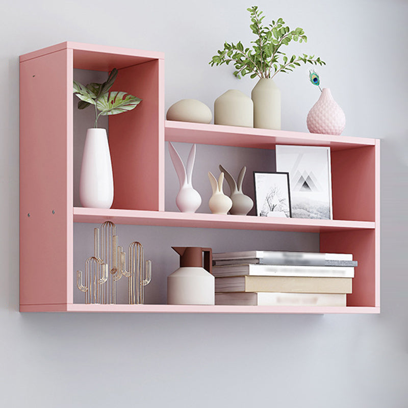 Contemporary Style Bookcase Wall Mounted Horizontal Bookshelf for Office and Home