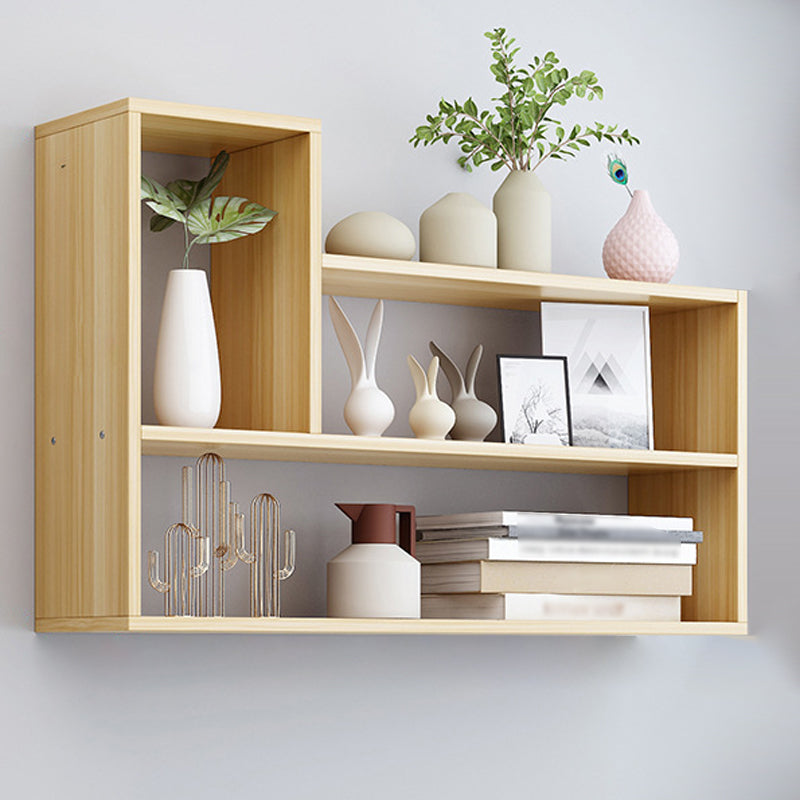 Contemporary Style Bookcase Wall Mounted Horizontal Bookshelf for Office and Home