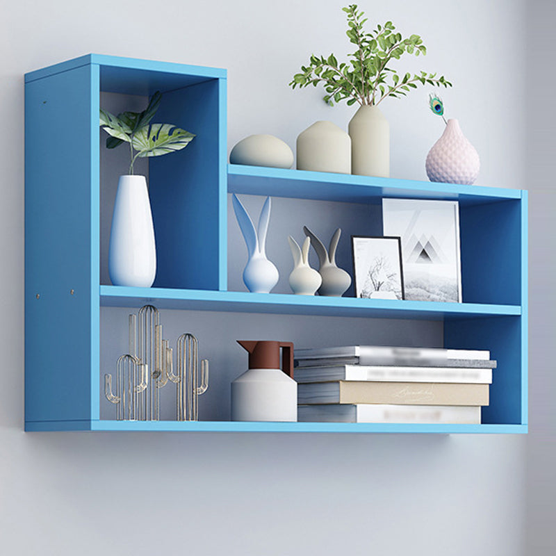 Contemporary Style Bookcase Wall Mounted Horizontal Bookshelf for Office and Home