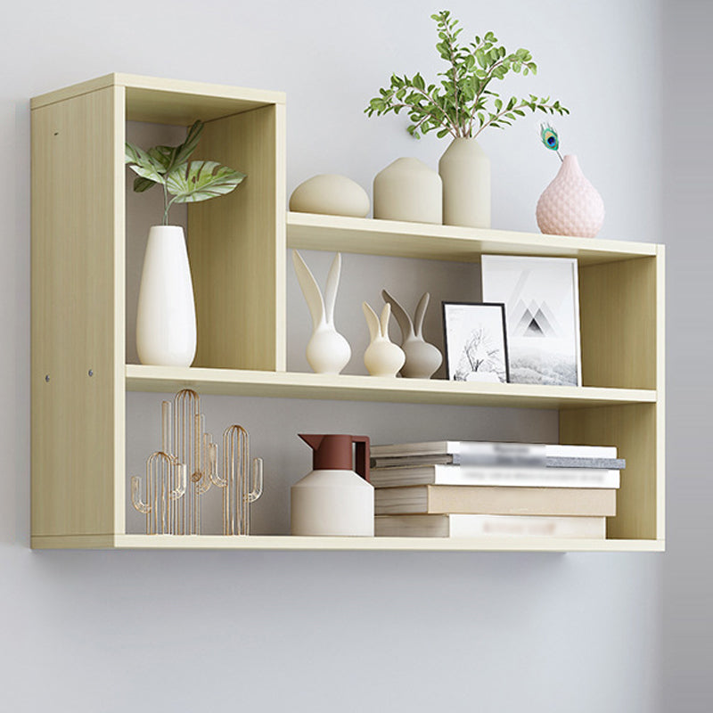 Contemporary Style Bookcase Wall Mounted Horizontal Bookshelf for Office and Home