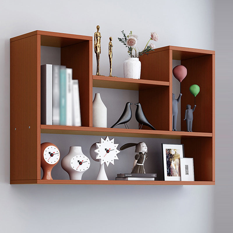 Contemporary Style Bookcase Wall Mounted Horizontal Bookshelf for Office and Home