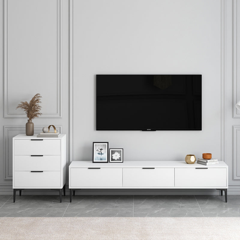 Modern Enclosed TV Storage Home Rectangle TV Cabinet with Splayed Legs