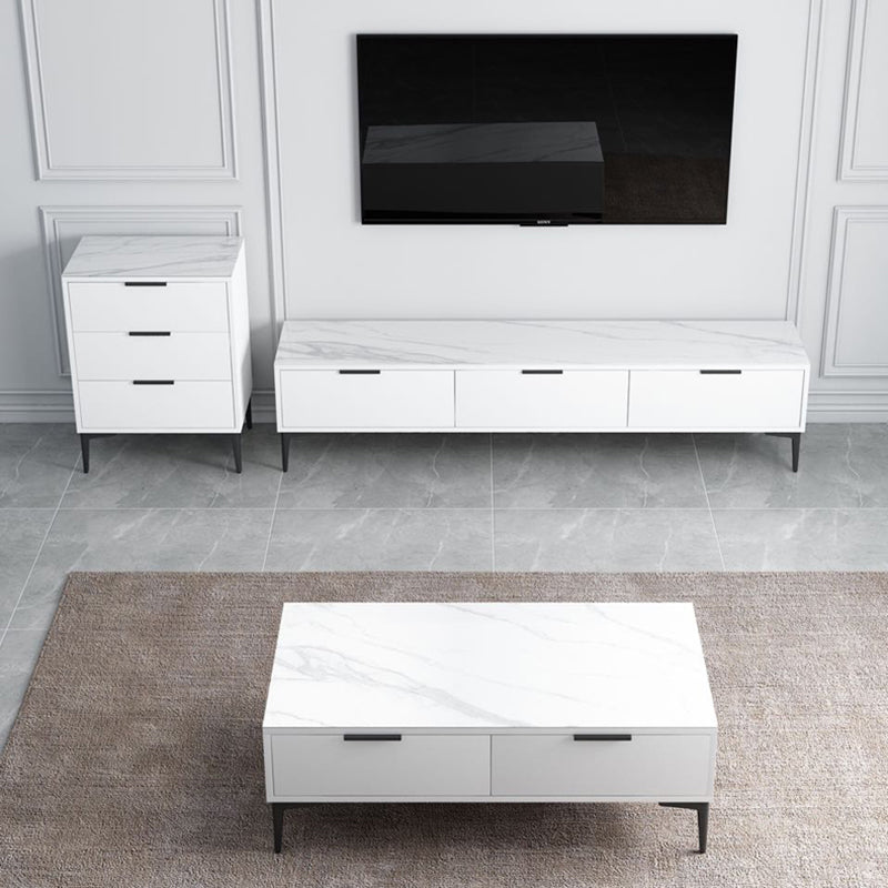 Modern Enclosed TV Storage Home Rectangle TV Cabinet with Splayed Legs