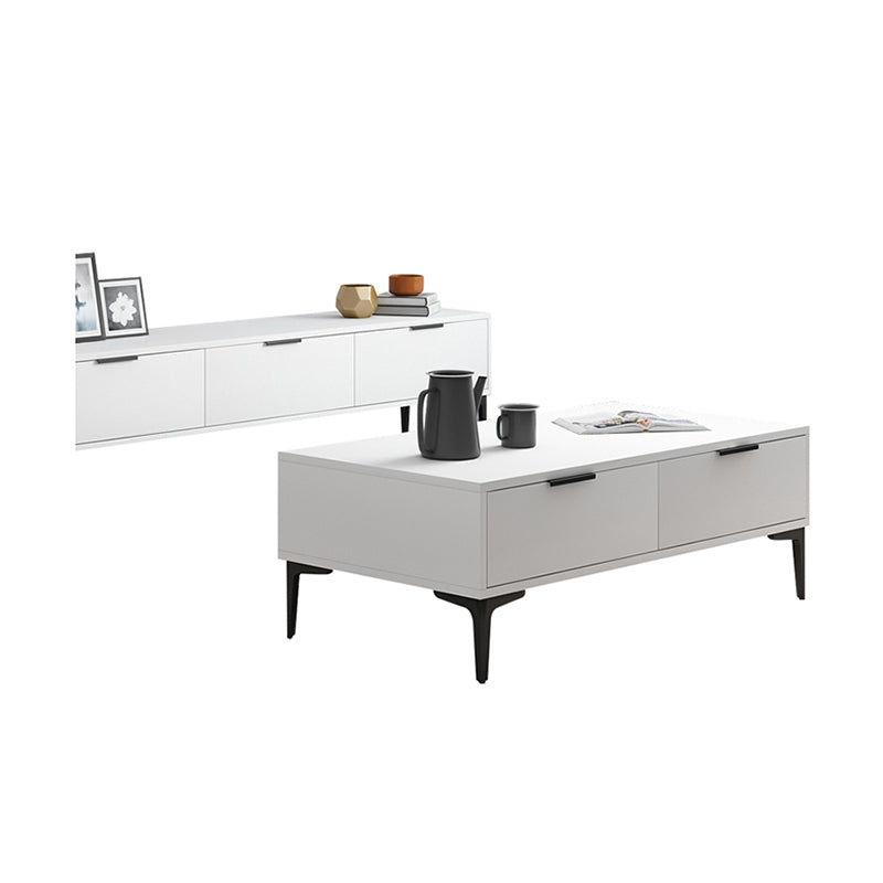 Modern Enclosed TV Storage Home Rectangle TV Cabinet with Splayed Legs