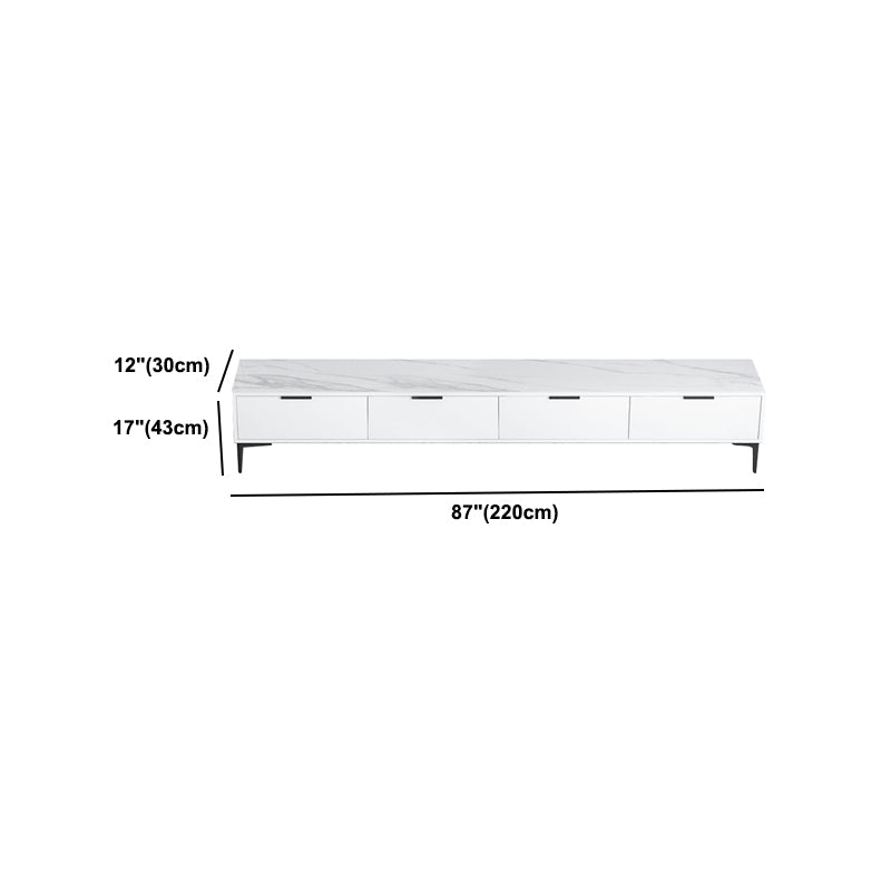 Modern Enclosed TV Storage Home Rectangle TV Cabinet with Splayed Legs
