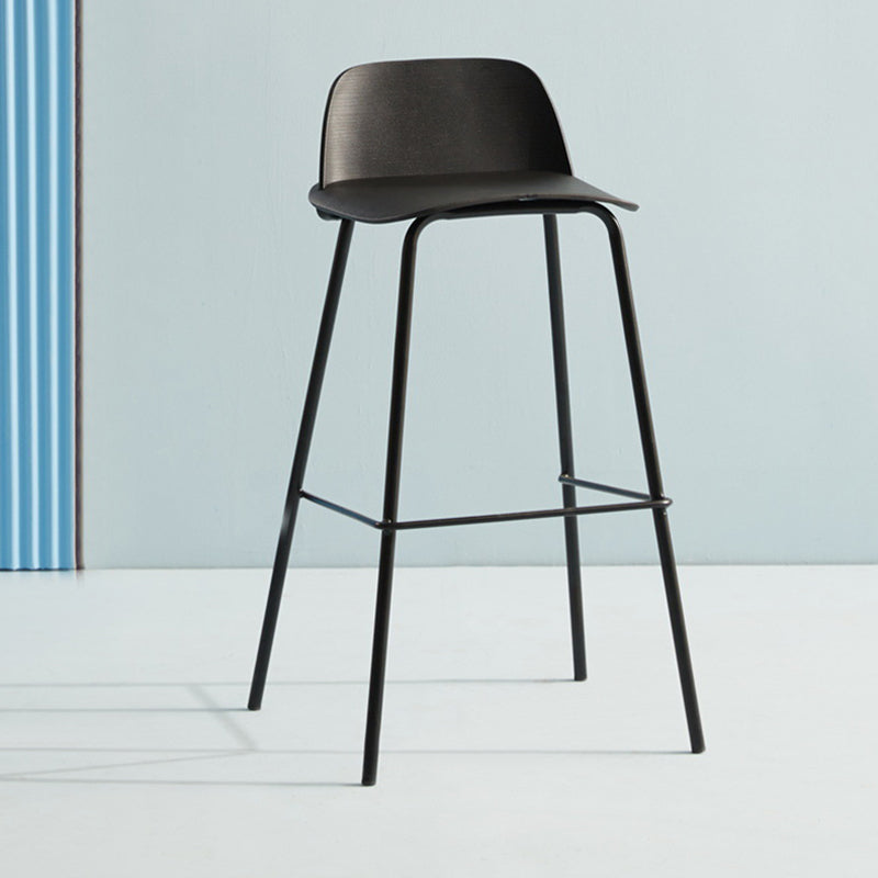Milk Tea Shop Footrest Scandinavian Stool Matte Finish Plastic Barstool