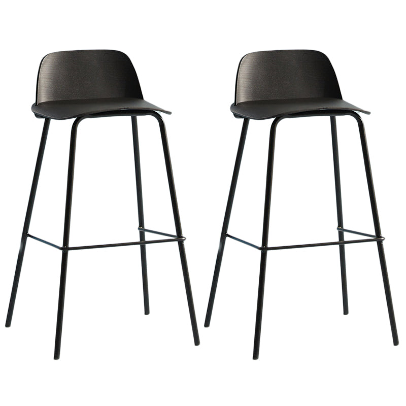 Milk Tea Shop Footrest Scandinavian Stool Matte Finish Plastic Barstool