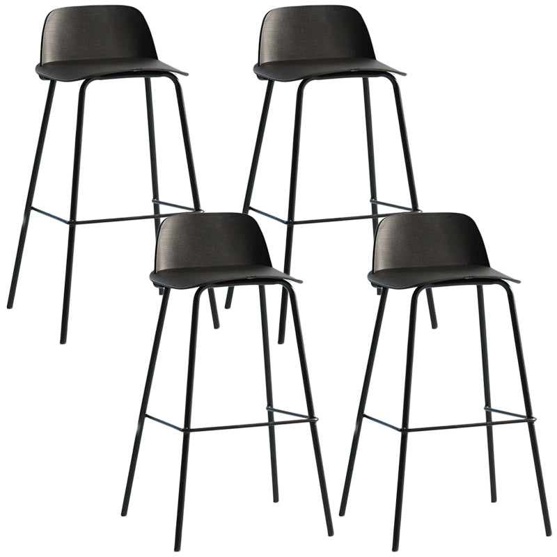 Milk Tea Shop Footrest Scandinavian Stool Matte Finish Plastic Barstool