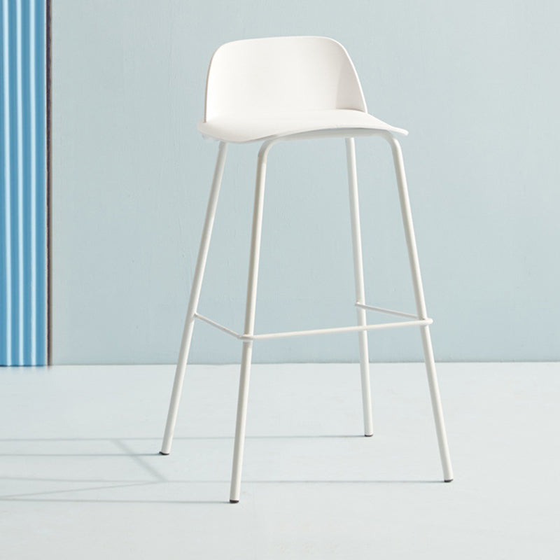 Milk Tea Shop Footrest Scandinavian Stool Matte Finish Plastic Barstool