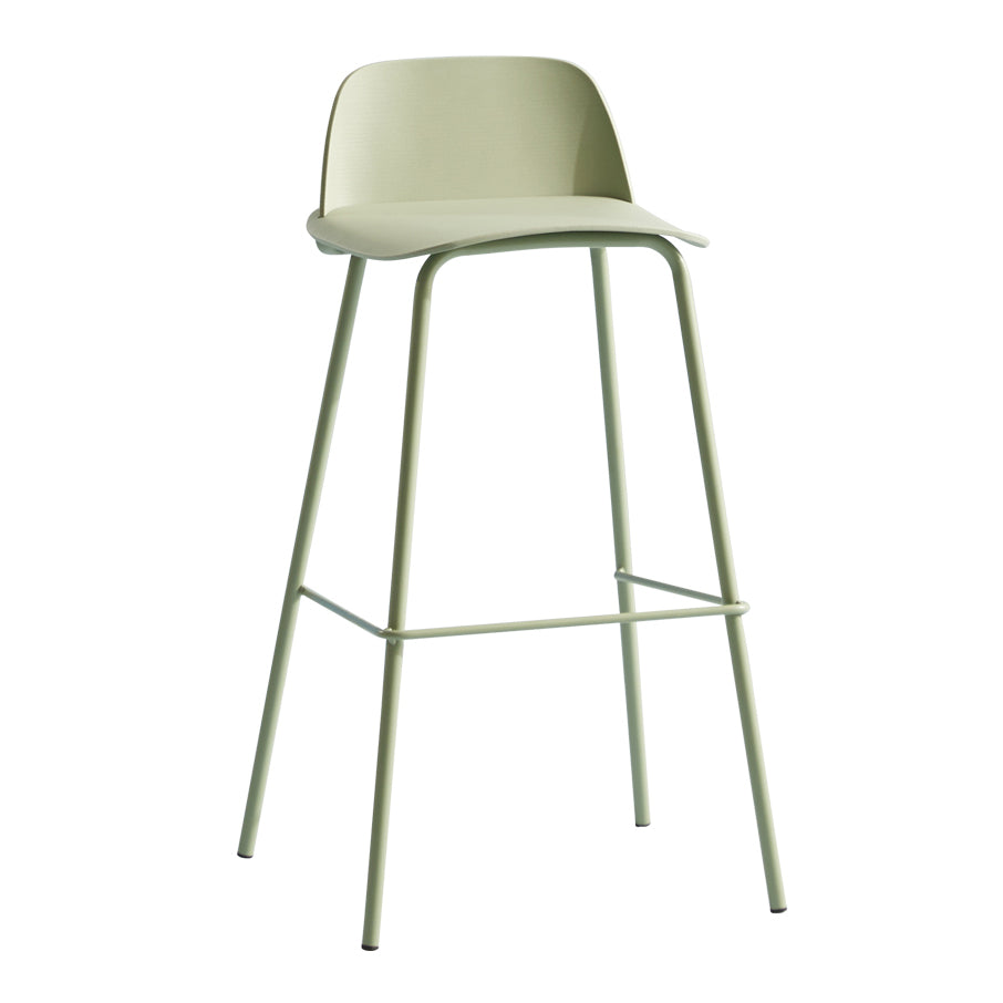 Milk Tea Shop Footrest Scandinavian Stool Matte Finish Plastic Barstool