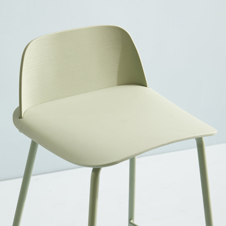 Milk Tea Shop Footrest Scandinavian Stool Matte Finish Plastic Barstool
