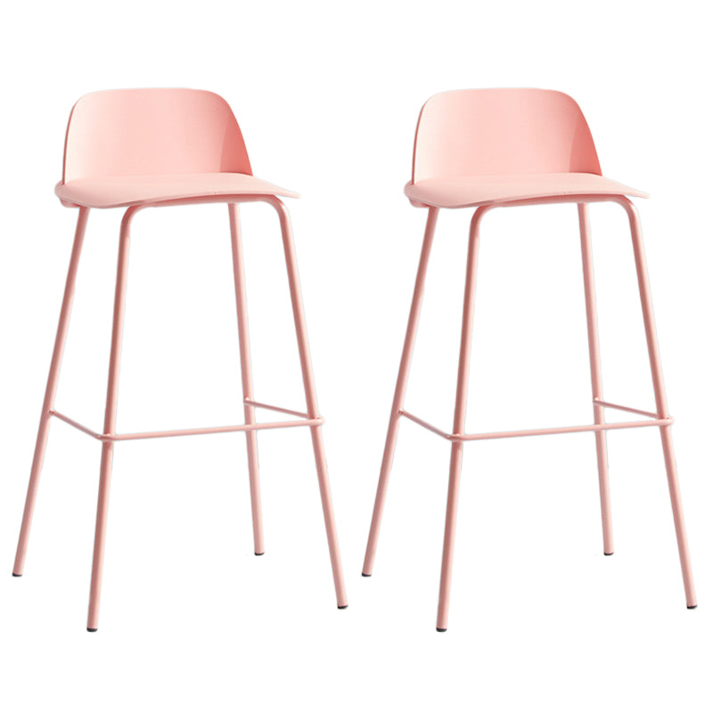 Milk Tea Shop Footrest Scandinavian Stool Matte Finish Plastic Barstool