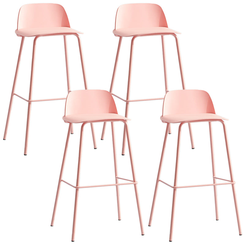Milk Tea Shop Footrest Scandinavian Stool Matte Finish Plastic Barstool