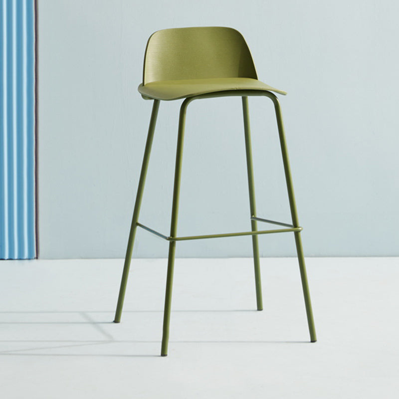 Milk Tea Shop Footrest Scandinavian Stool Matte Finish Plastic Barstool