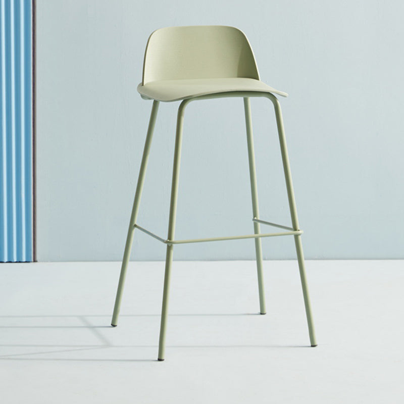 Milk Tea Shop Footrest Scandinavian Stool Matte Finish Plastic Barstool