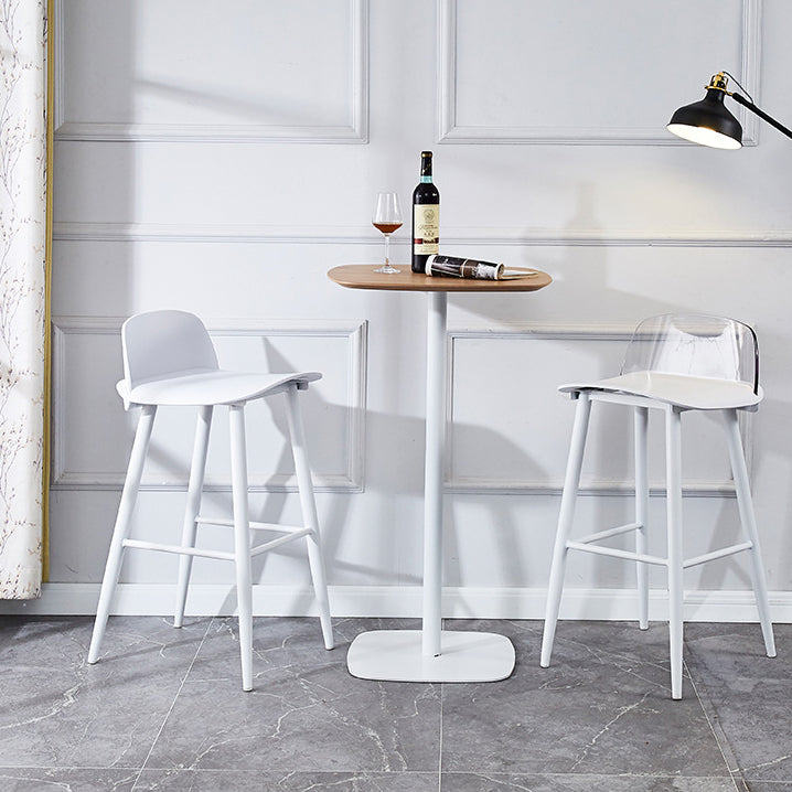 Milk Tea Shop Low Back Stool Scandinavian Matte Finish Plastic Barstool