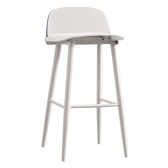 Milk Tea Shop Low Back Stool Scandinavian Matte Finish Plastic Barstool