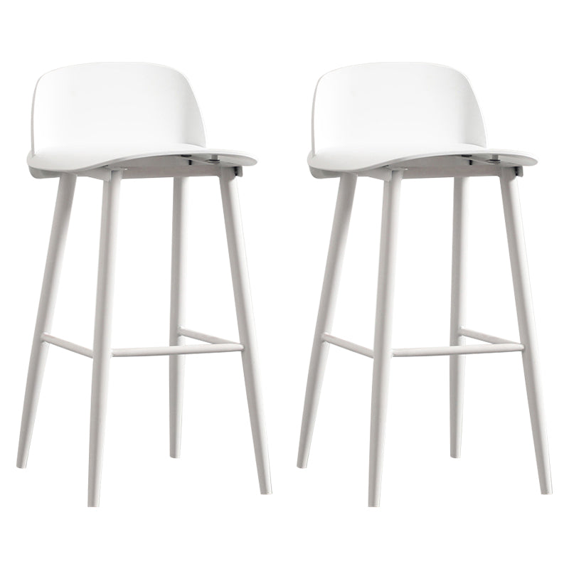 Milk Tea Shop Low Back Stool Scandinavian Matte Finish Plastic Barstool