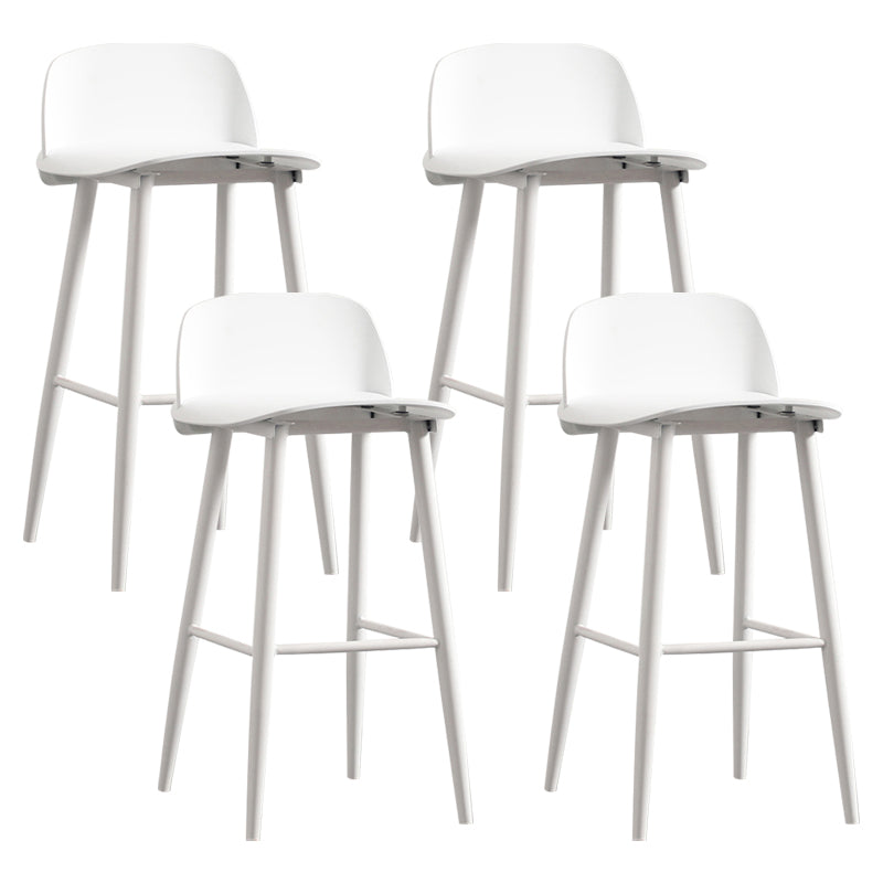 Milk Tea Shop Low Back Stool Scandinavian Matte Finish Plastic Barstool