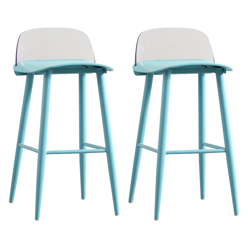 Milk Tea Shop Low Back Stool Scandinavian Matte Finish Plastic Barstool