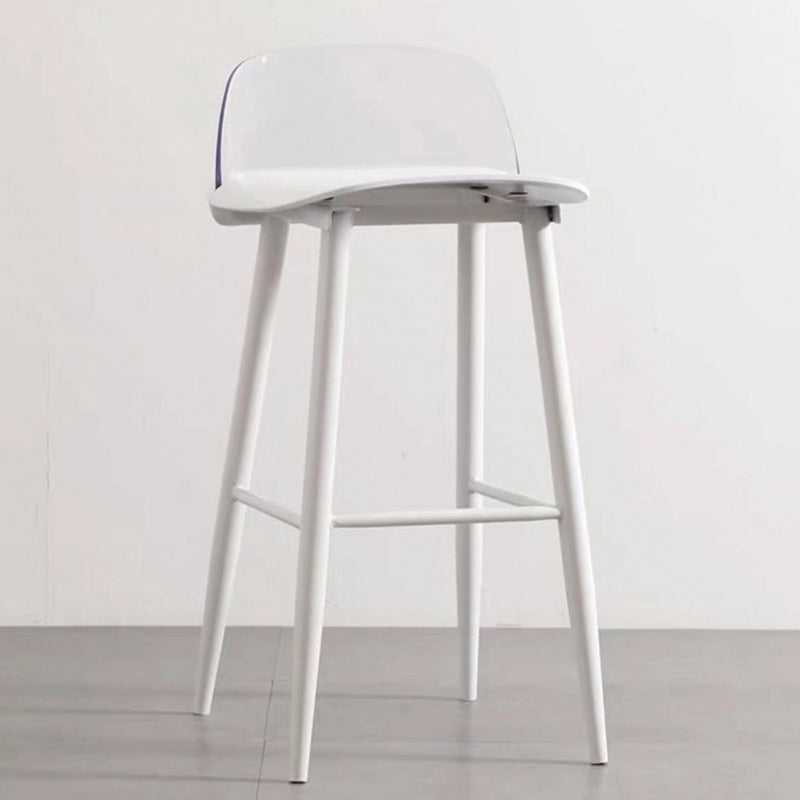Milk Tea Shop Low Back Stool Scandinavian Matte Finish Plastic Barstool