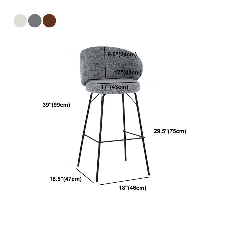 Contemporary Style Bar-stool Metal Counter Bar Stool for Kitchen