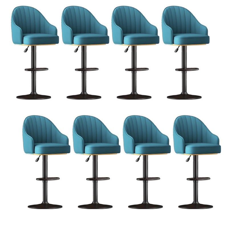 Industrial Style Metal Bar-stool PU Leather Counter Bar Stool for Kitchen