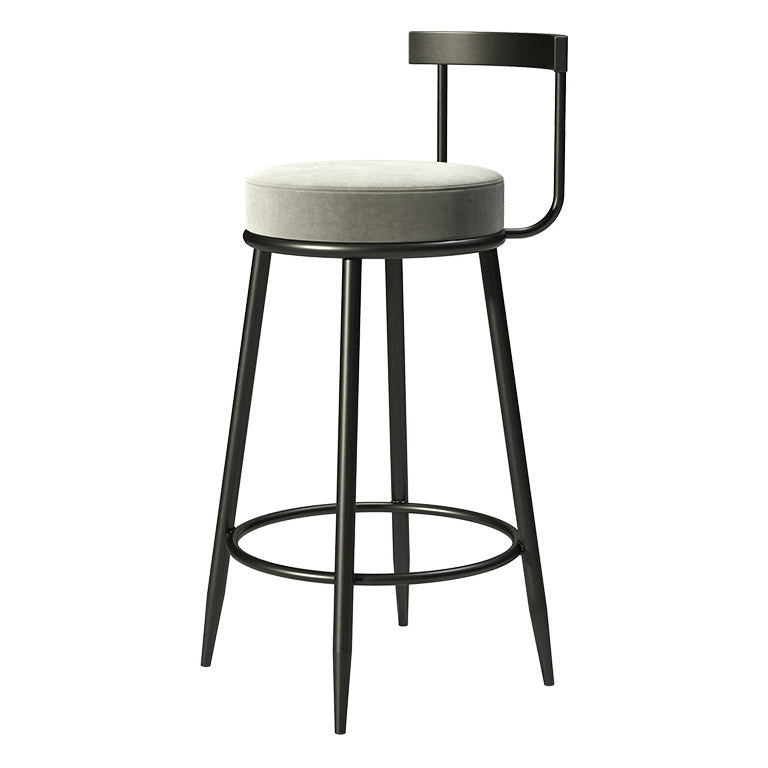 Contemporary  Low Back Home Stool Matte Finish Upholstered Bar Stools