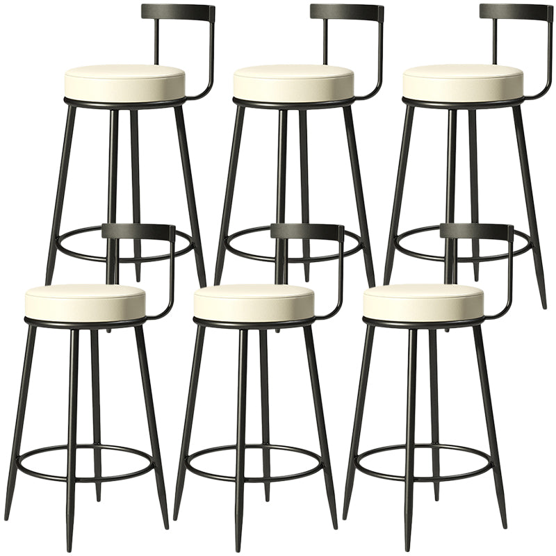 Contemporary  Low Back Home Stool Matte Finish Upholstered Bar Stools