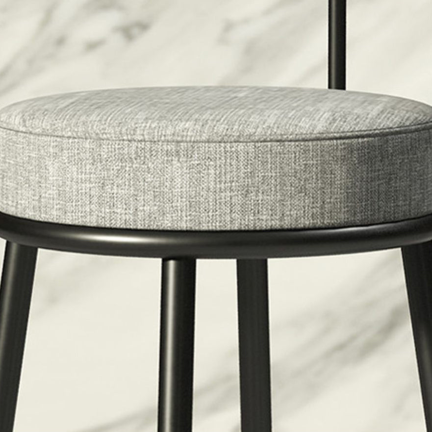 Contemporary  Low Back Home Stool Matte Finish Upholstered Bar Stools
