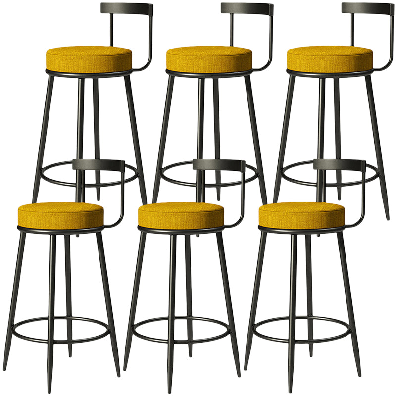 Contemporary  Low Back Home Stool Matte Finish Upholstered Bar Stools