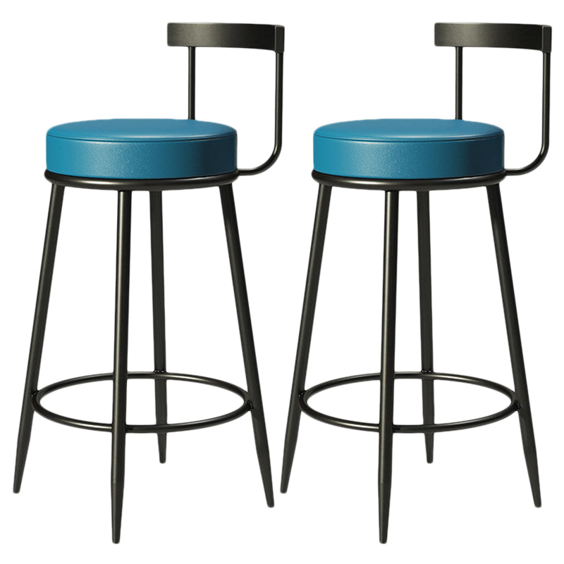 Contemporary  Low Back Home Stool Matte Finish Upholstered Bar Stools