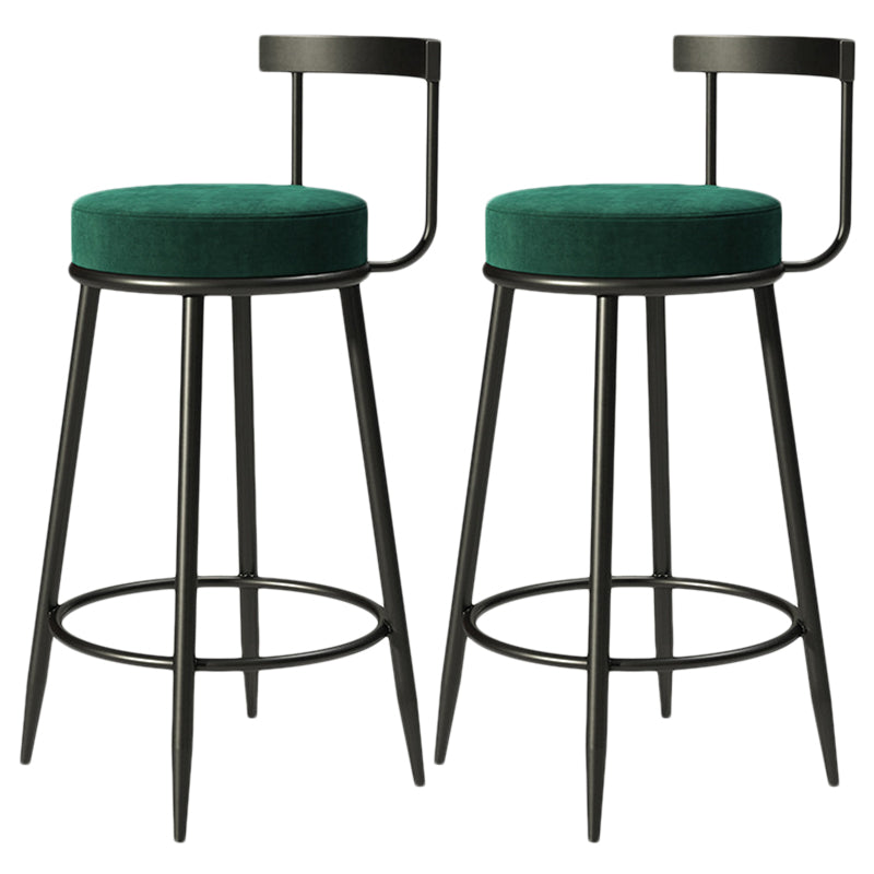 Contemporary  Low Back Home Stool Matte Finish Upholstered Bar Stools